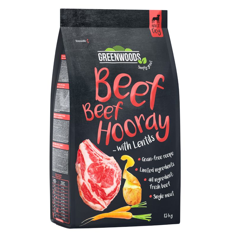 Greenwoods bœuf, lentilles, pommes de terre, carottes