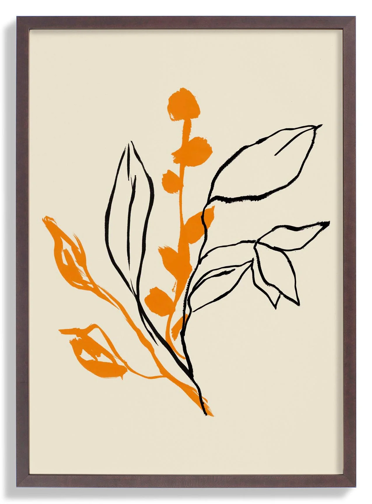 Orange und schwarze Linien