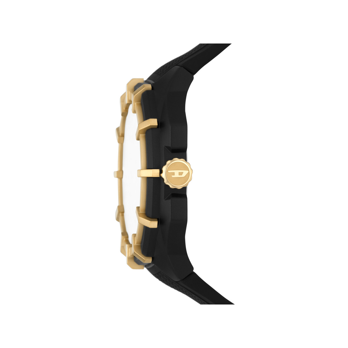 Montre DIESEL homme acier noir bracelet plastique noir
