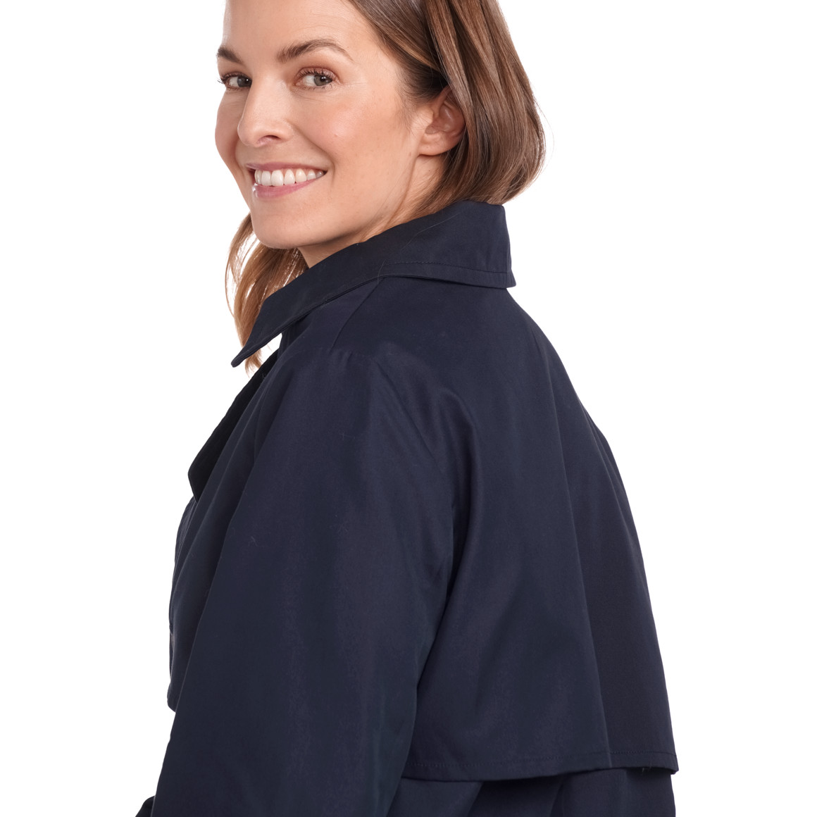 Gina Benotti Damen Trenchcoat mit Einschubtaschen dunkelblau