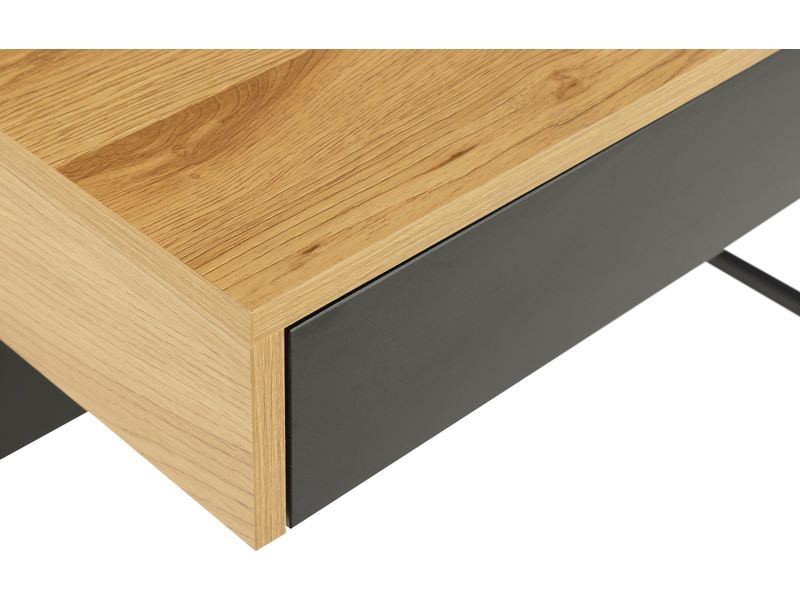 AC Design Tisch Reece, Wildeiche / Schwarz Büroschreibtisch
