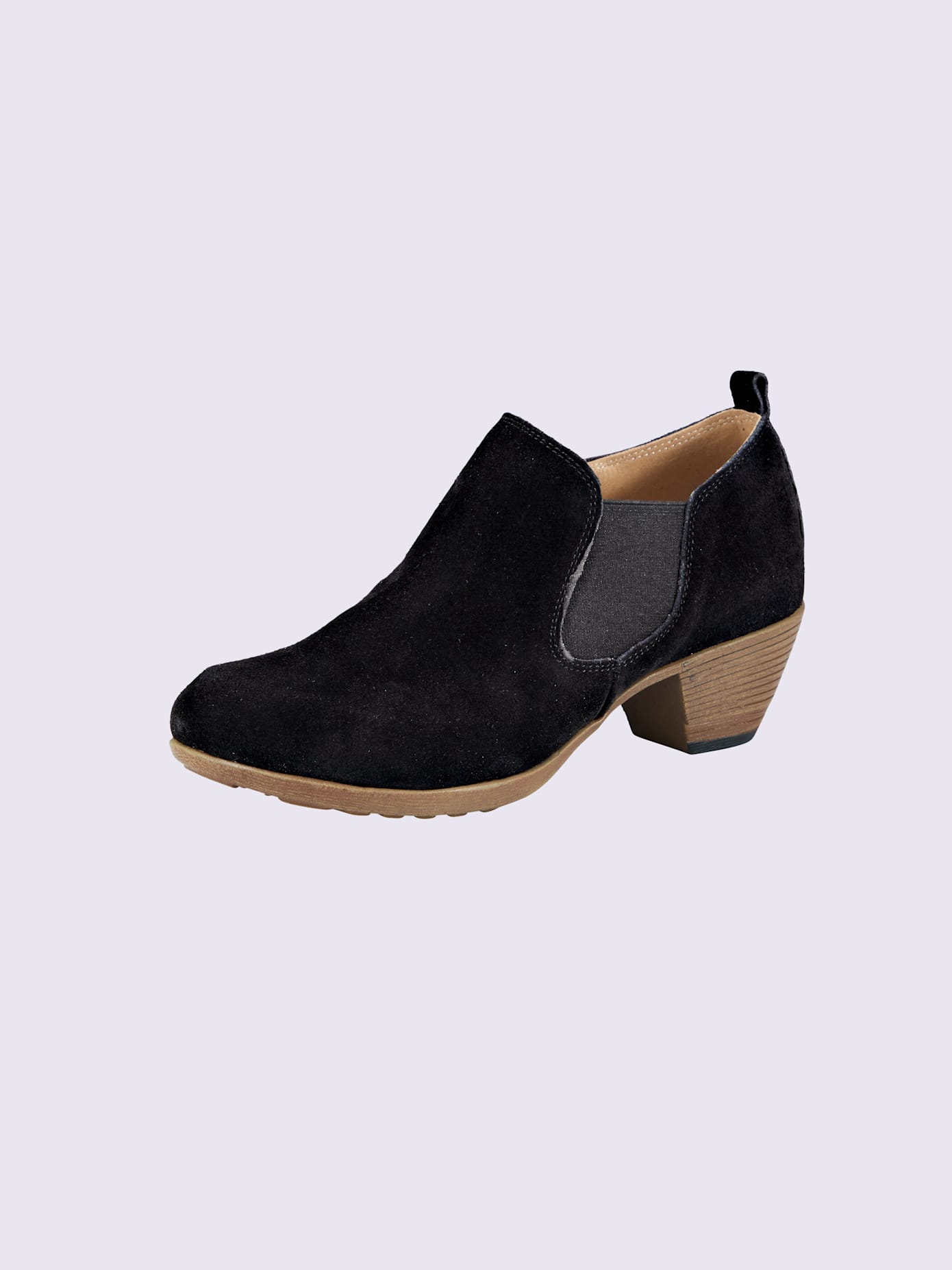 Bottines cuir velours de vache.