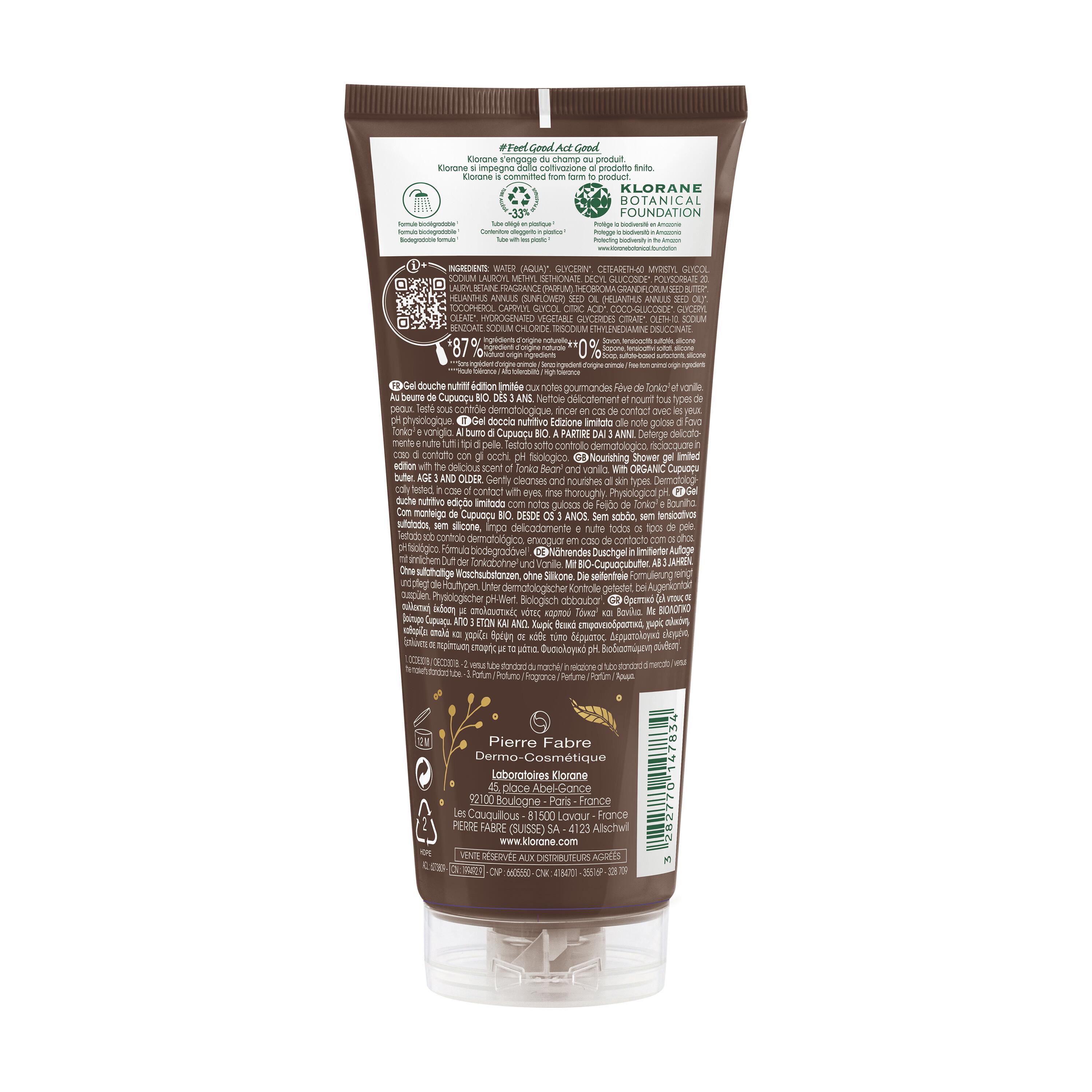 Klorane Duschgel Gel Tonkabohnen limited Edition Tb 200 ml