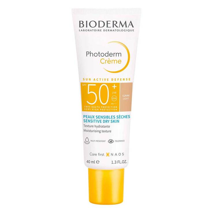 Bioderma Photoderm Creme SPF 50 + hell für trockene, sonnenempfindliche Haut, 40 ml