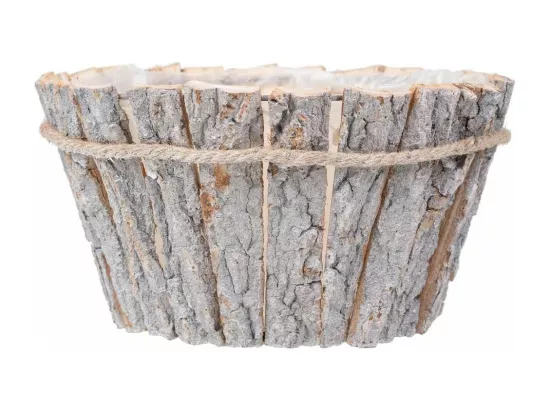 Ensemble de 2 paniers en bois marron