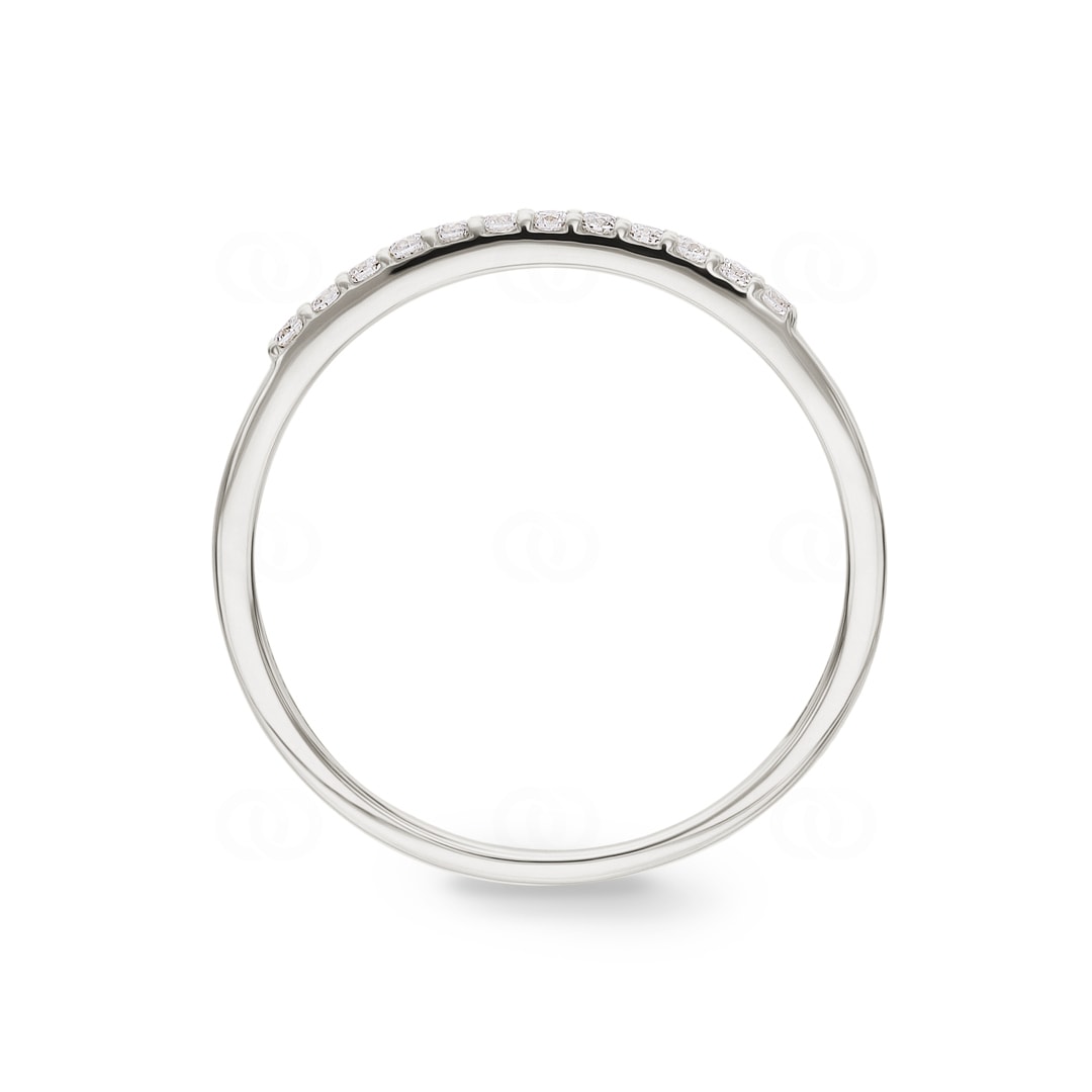 Mémoire-Ring 750/18 K Weissgold mit Diamanten 0.10 ct H/si
