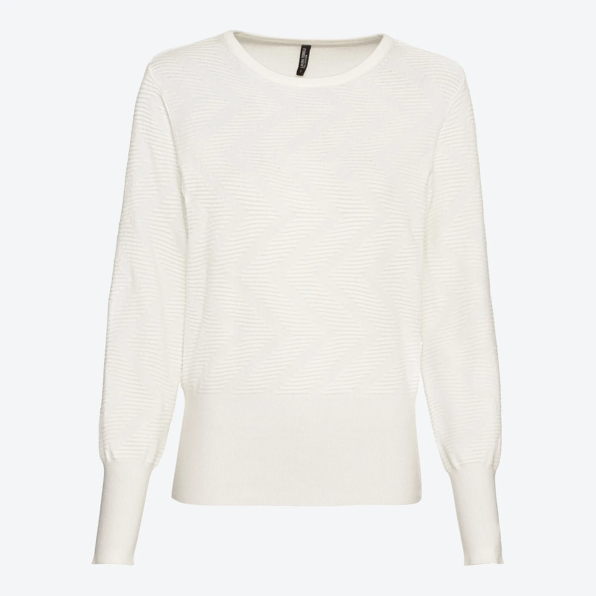 Damen-Pullover mit Zickzack-Struktur-Muster