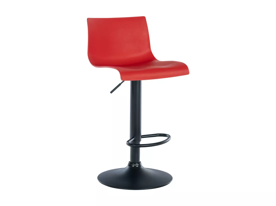 Lot de 2 Tabouret de bar - Plastique & Métal - Rouge - Branford
