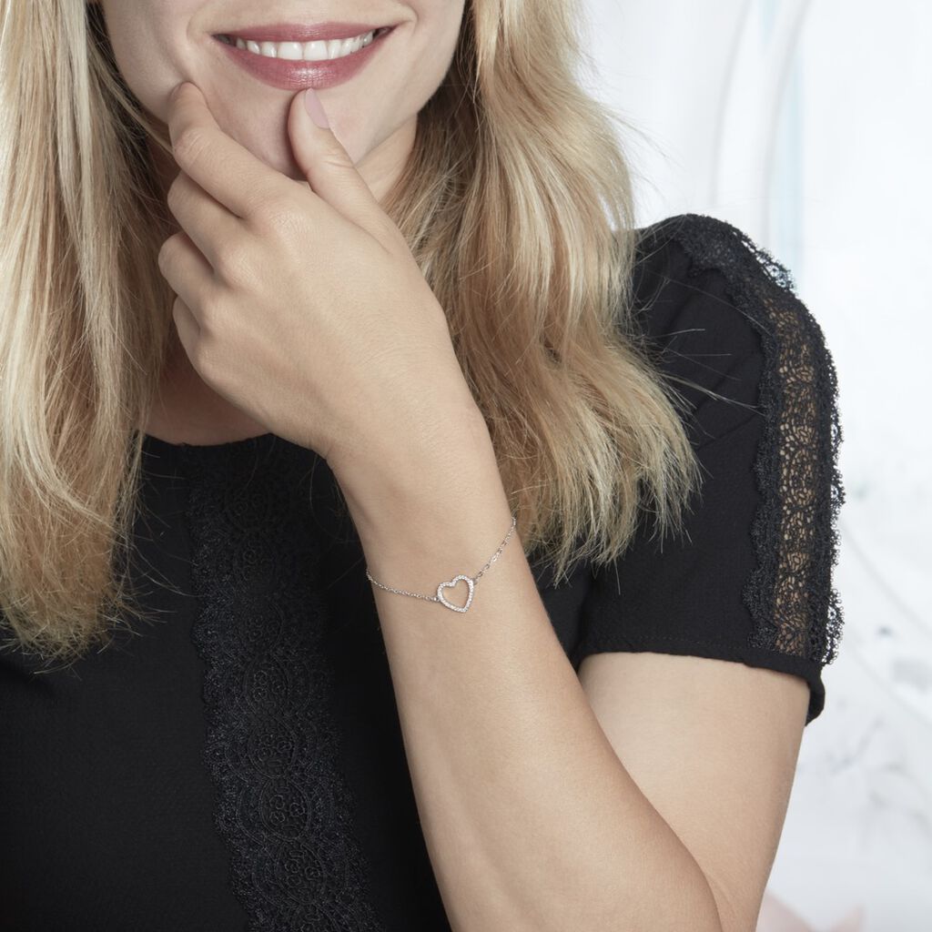 Bracelet Gasparde Argent Blanc Oxyde De Zirconium