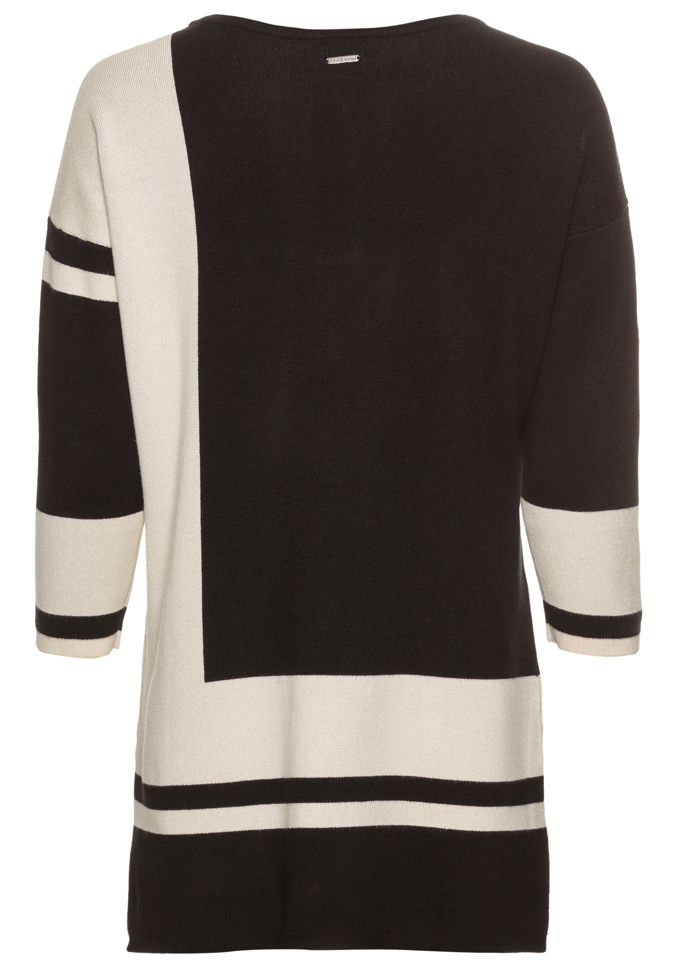 Laura Scott Longpullover , mit geometrischem Jacquardmuster