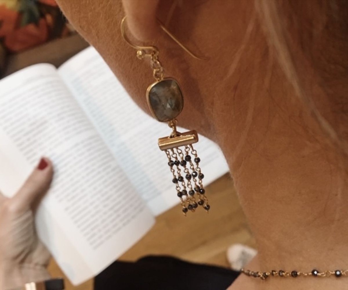 Boucles d'oreilles clips Sirsasana Doré