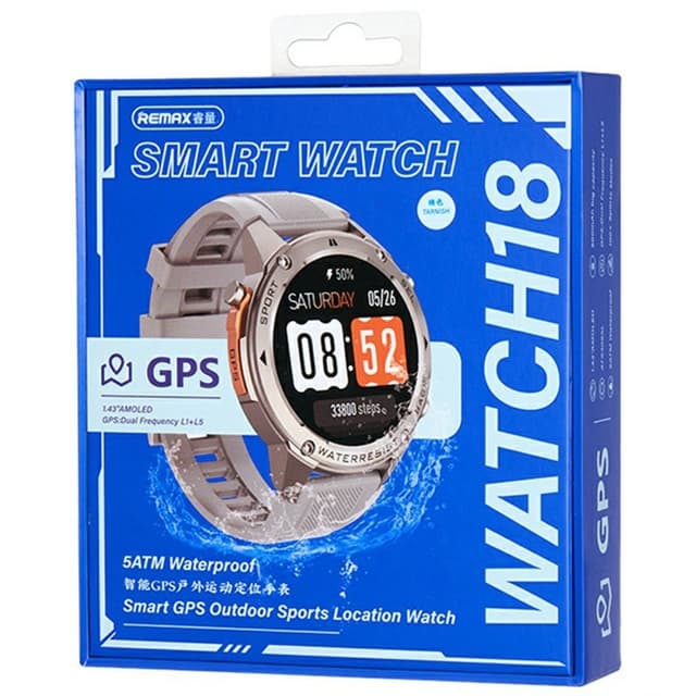 REMAX WATCH 18 Smart GPS Sports Fitness Tracker med Pulsmåler