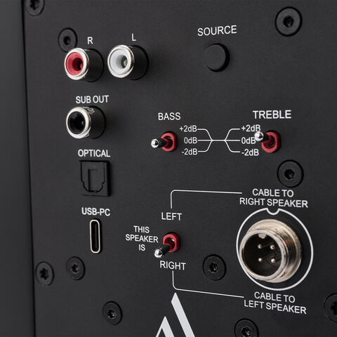 Argon Audio STUDIE 3 – ultracompacte actieve pc-luidsprekers Zwart