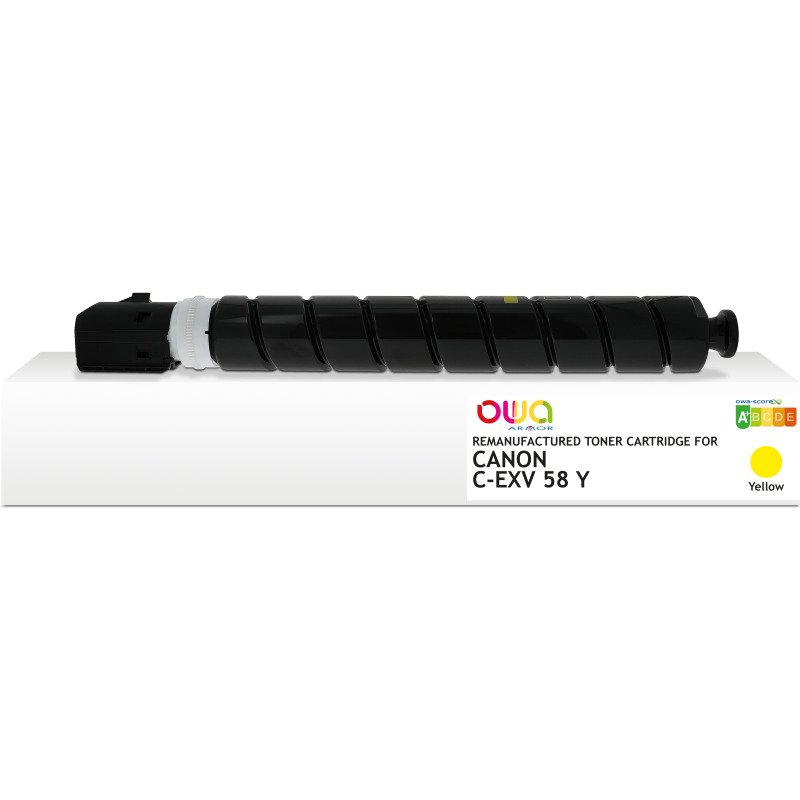 Toner remanufacturé OWA - standard - Jaune - pour CANON C-EXV58Y