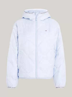 Jaqueta puffer acolchoada com capuz