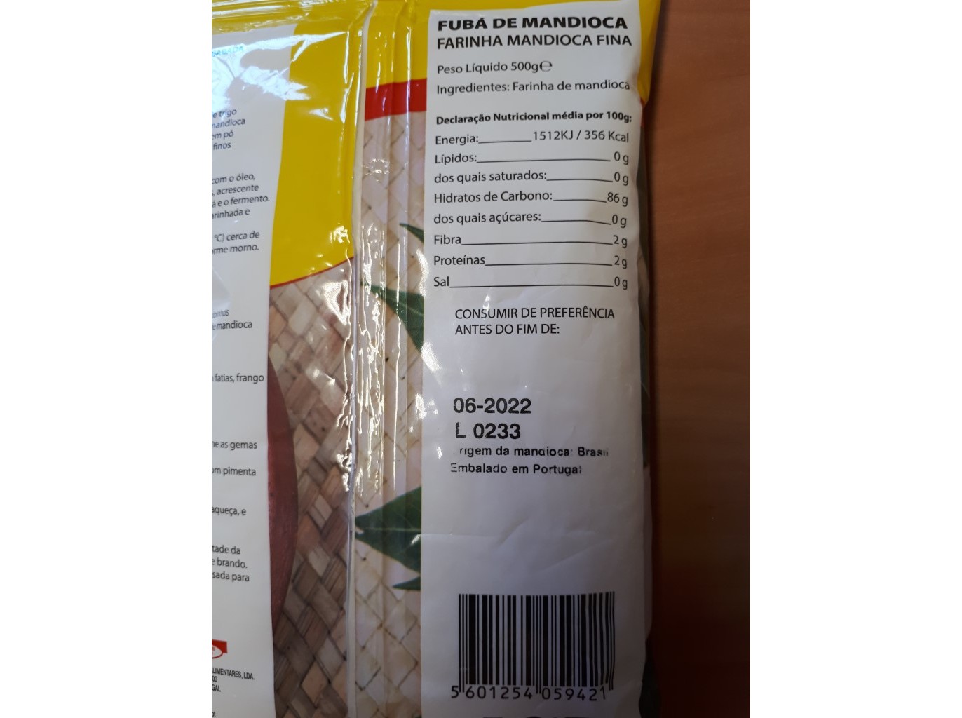 FARINHA CIMARROM FUBÁ MANDIOCA FINA 500G