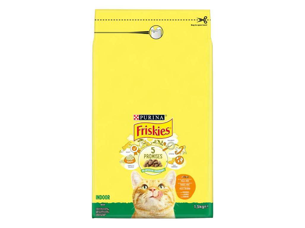 RAÇÃO PARA GATO FRISKIES GATOS INTERIOR 1.5KG