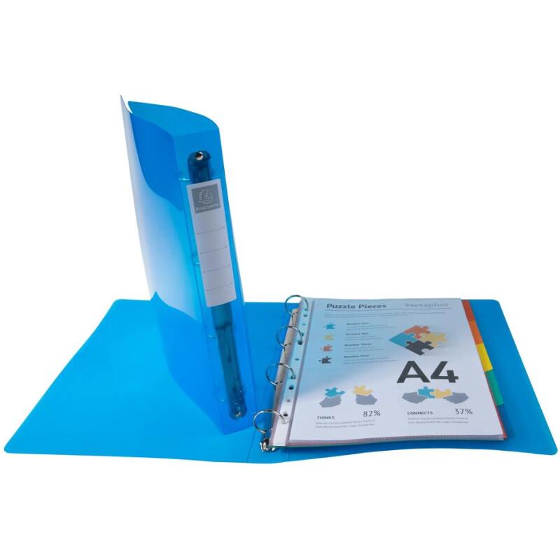 Classeur 4 anneaux 30mm IDERAMA PP polypropylène 7/10e - A4 maxi