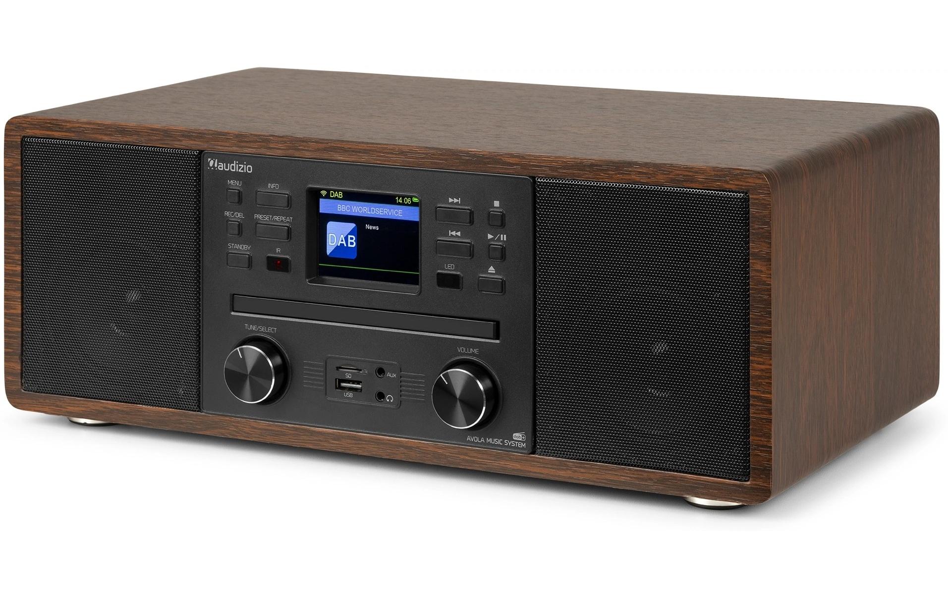 DAB+ Radio Avola Braun<br>DAB+ Radio mit CD Spieler, Internet Radio und Bluetooth