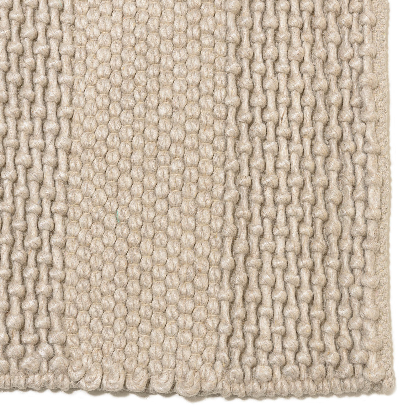Macabane Tapis en Laine tissée Quentin beige - 230x160 cm