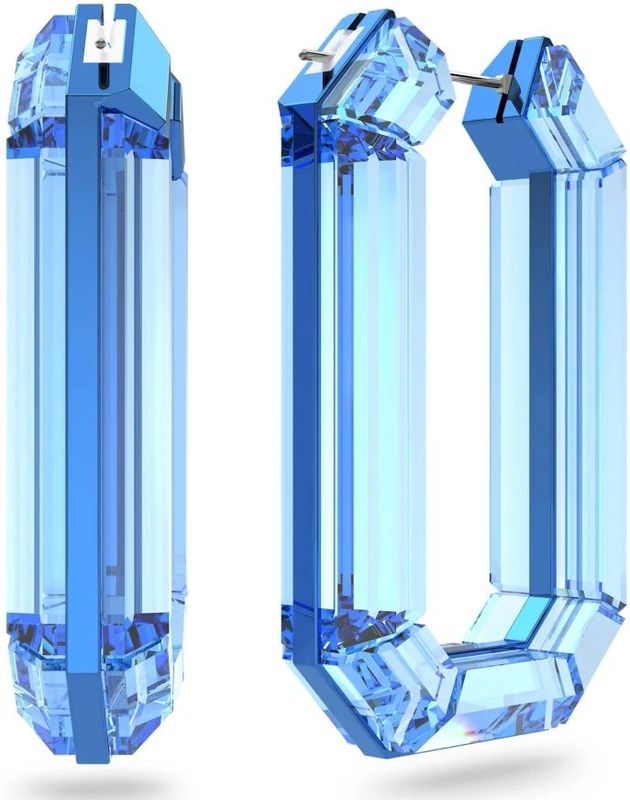 Swarovski - Lucent Oorbellen - Kristal - Aluminium - Blauw - 4,9 cm