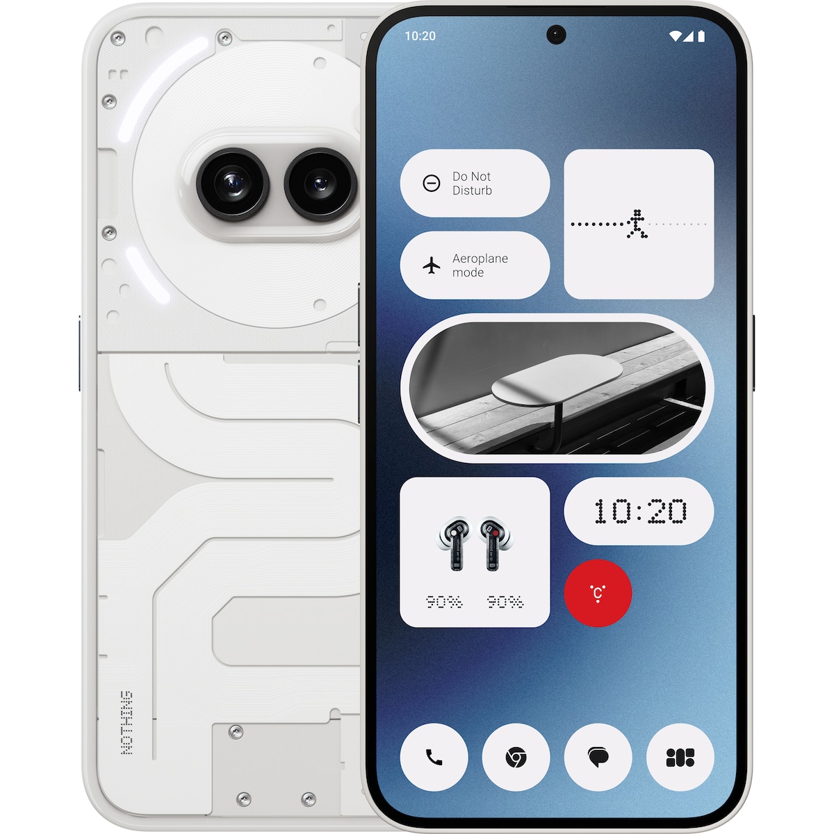 Nothing Phone (2a) 5G smarttelefon 8/128GB (hvit)