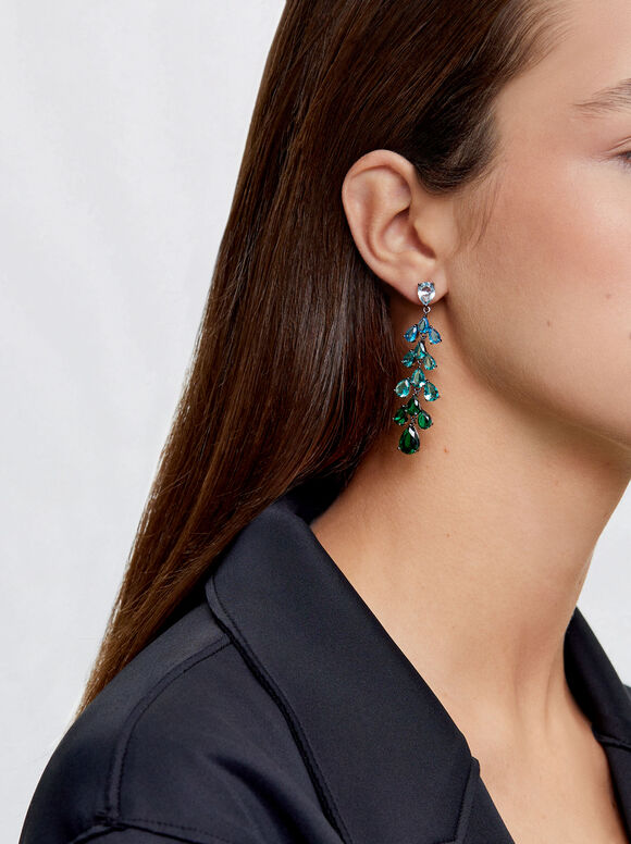 Pendientes Con Cristales - Multicor