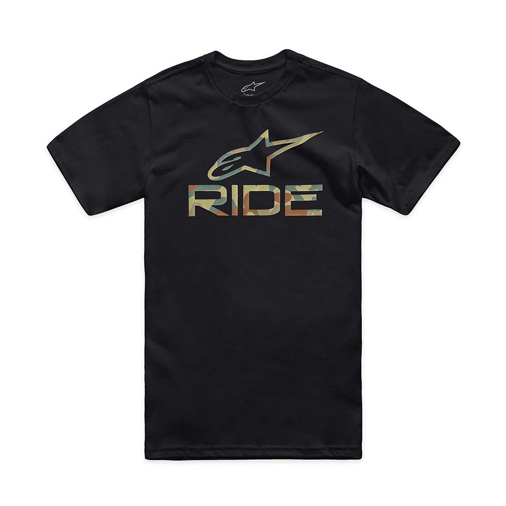 Alpinestars - T-shirt Ride 4.0 Camo CSF Noir / Camouflage Vert