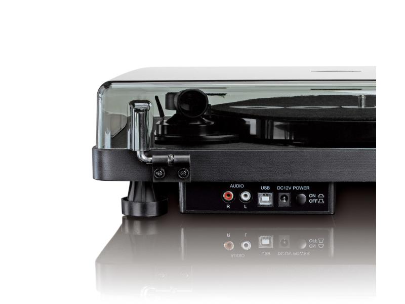 Lenco Plattenspieler L-30 Schwarz Plattenspieler mit integriertem Stereo-Vorverstärker