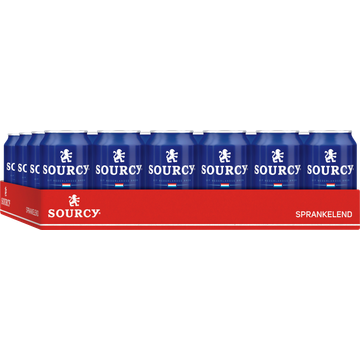 Sourcy Rood mineraalwater Blik 24 X 330 ml