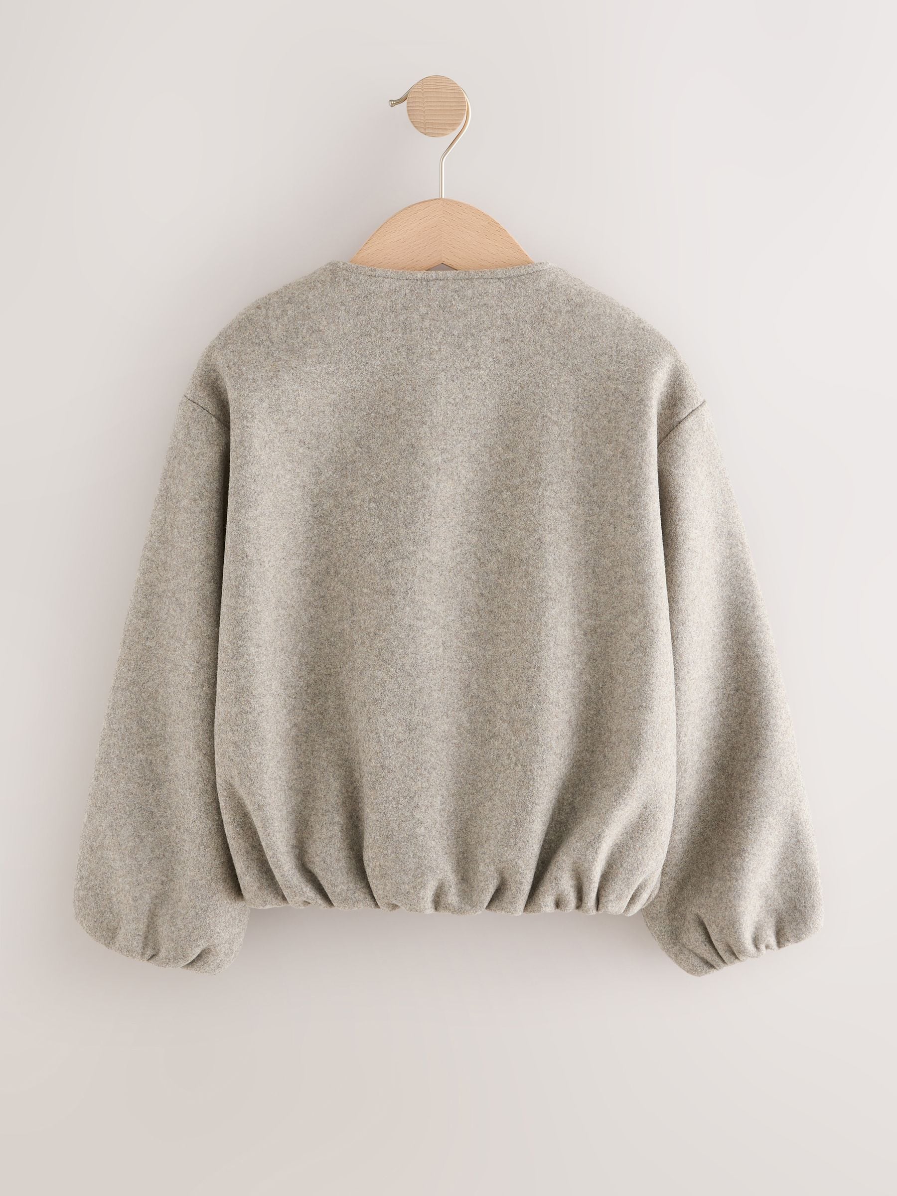 Grijs - Bubble Hem Jacket (6-14yrs)