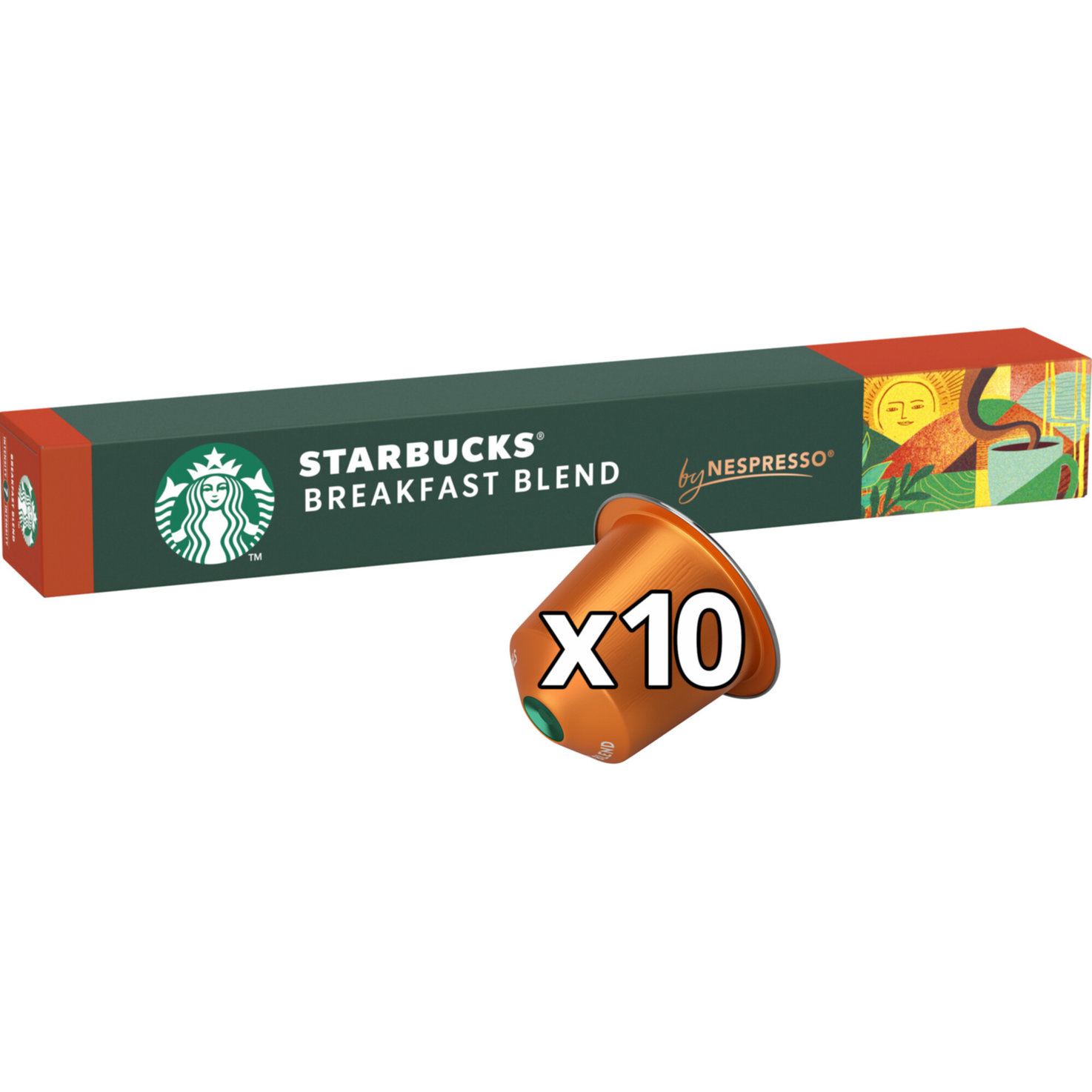 Starbucks Breakfast Blend by Nespresso Medium Roast Kaffee 10 Kapseln