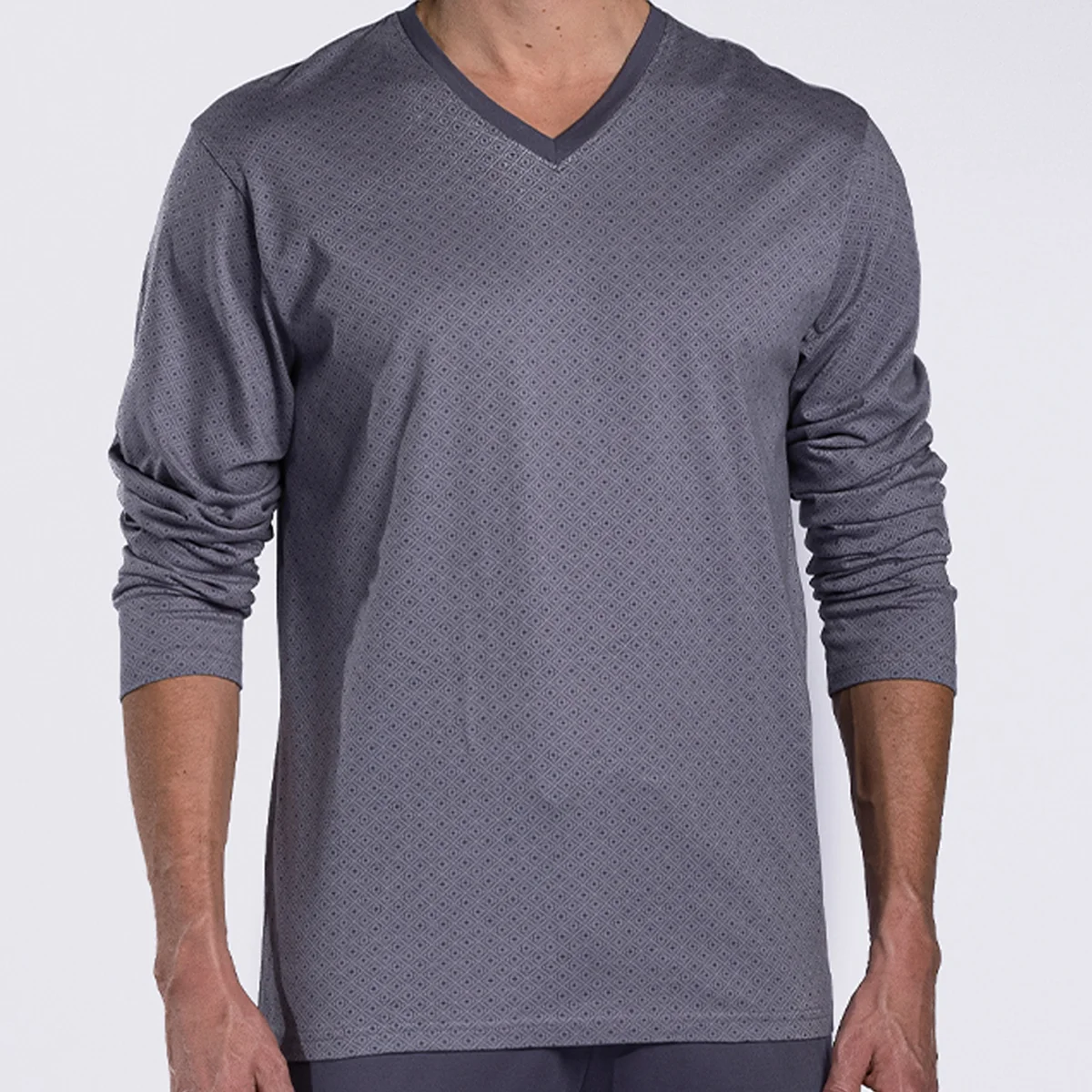 Pyjama homme ETAIN imprimé/gris foncé