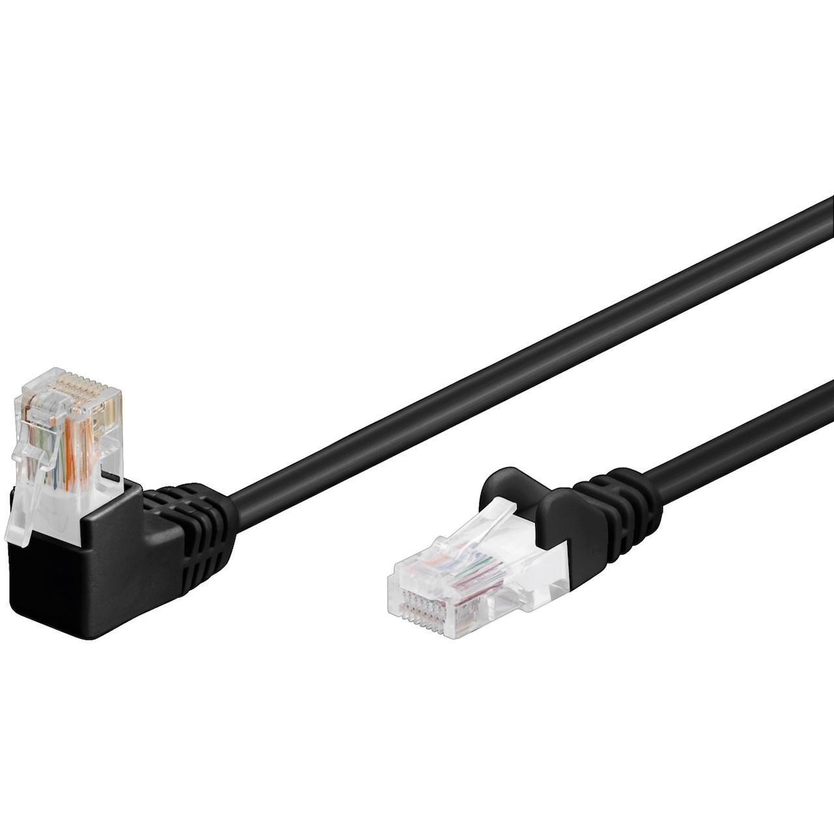 Goobay CAT 5e 1x patchkabel, vinklet 90 °, U / UTP,