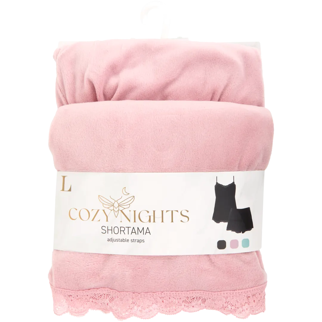 Velvet shortama Maten S - XL | diverse kleuren