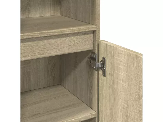 Armoire salle de bain chêne sonoma 30x30x100 cm