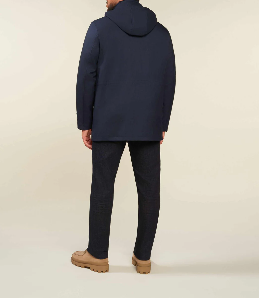 Parka légère à capuche amovible marine ISORBT