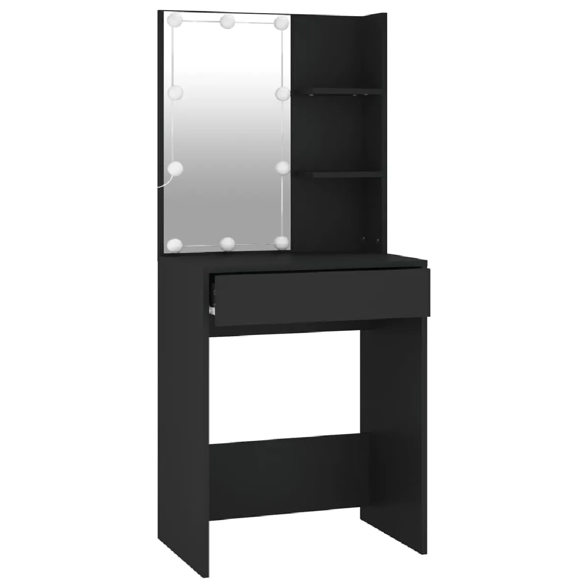 vidaXL Coiffeuse LED - Noir