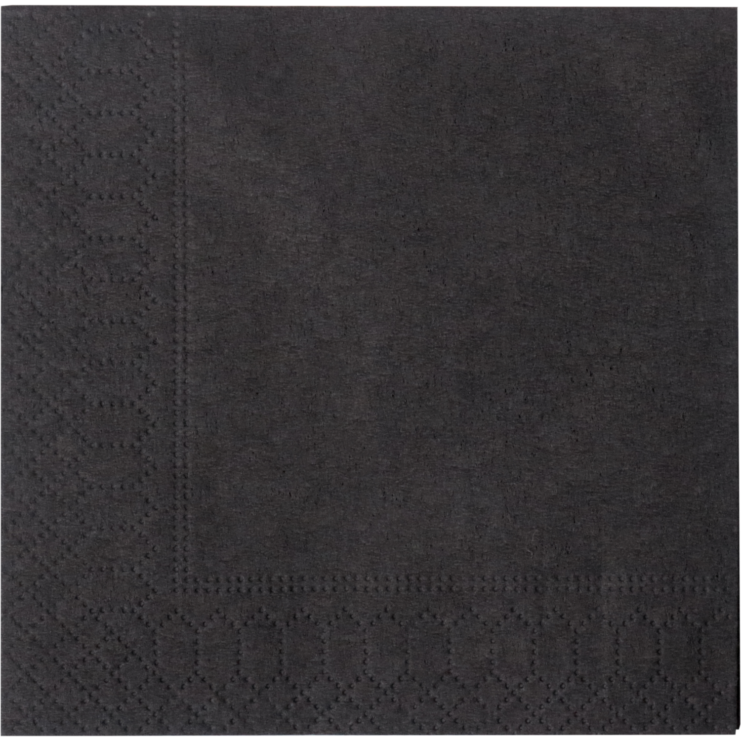 Servet, 1/4 vouw, 2-laags, 24x24cm, papier, zwart