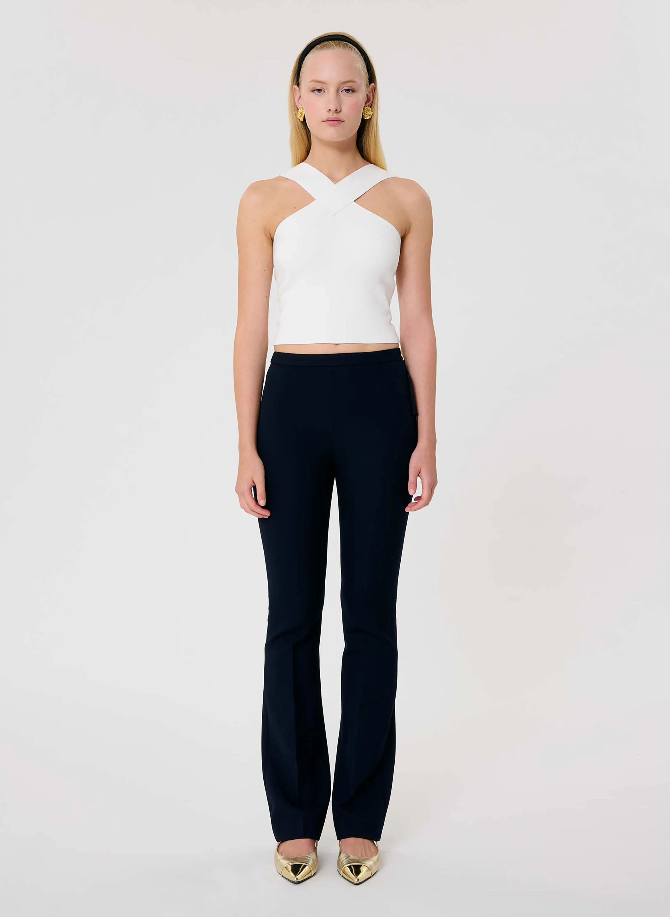 PRANA - Top court à bretelles croisées| Beige