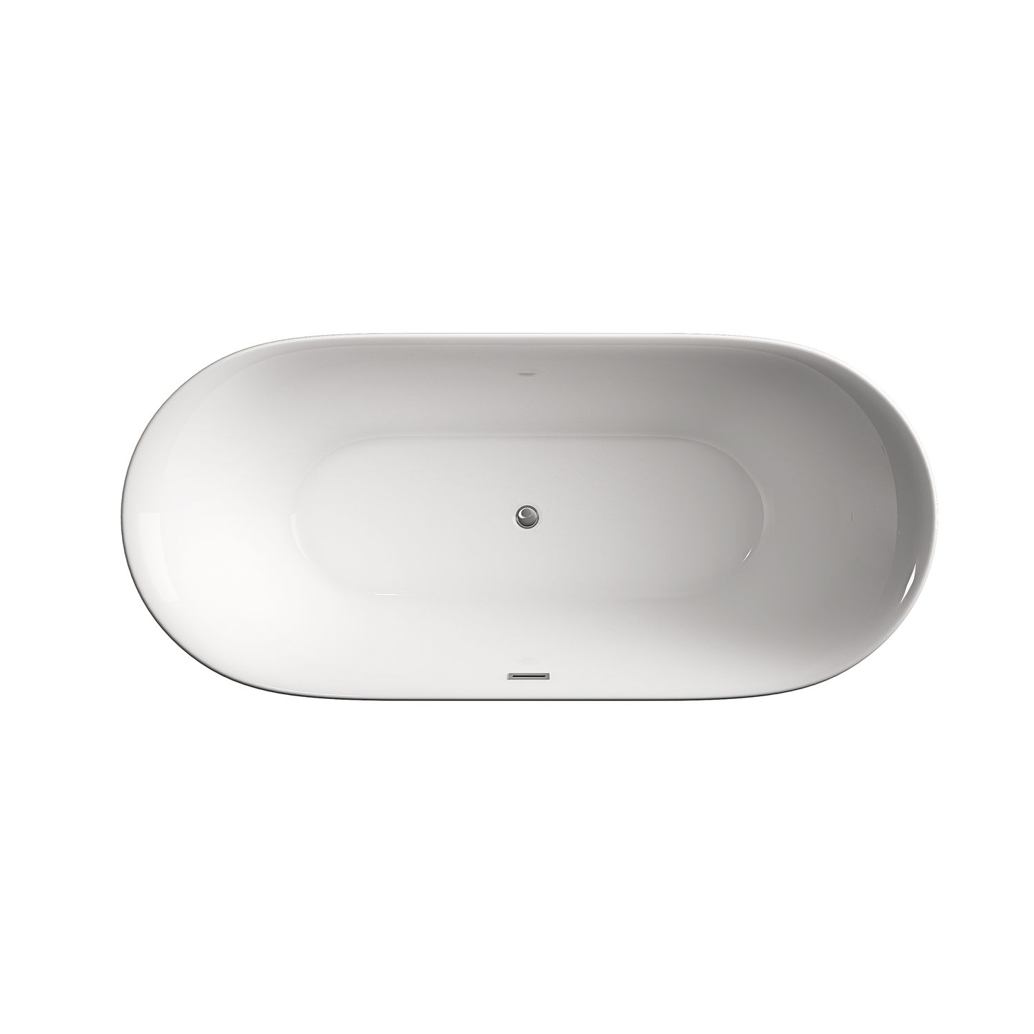TroniTechnik® Freistehende Badewanne SIFNOS Maße ca. 170 x 80 x 58cm Wanne - Füllmenge 195 Liter, aus Acryl mit Siphon