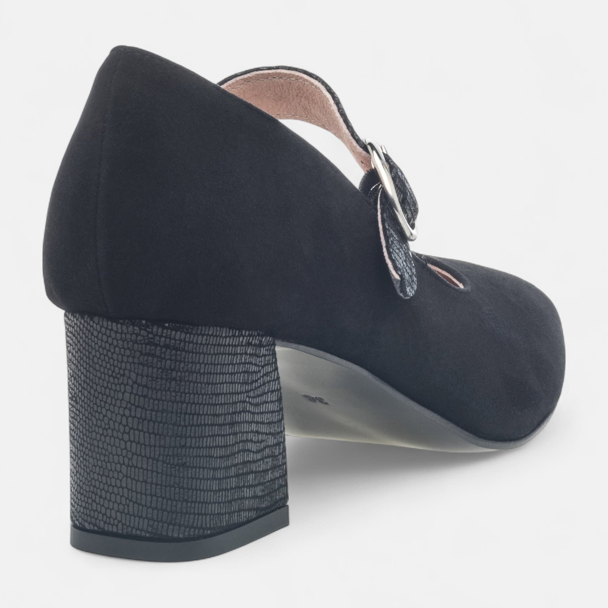 Escarpins à talon Femme en cuir noir
