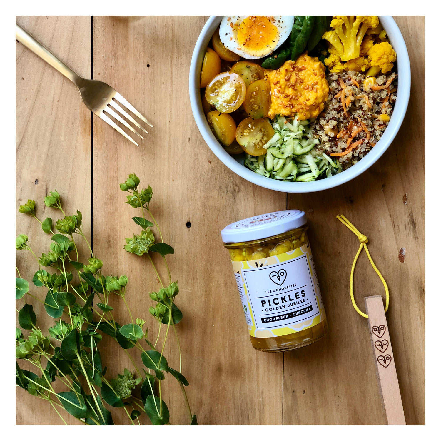 Pickles de chou-fleur curcuma bio