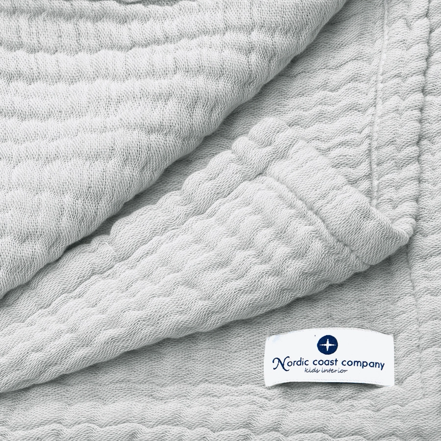 Nordic Coast Company Musselindecke grau 90 x 120 cm