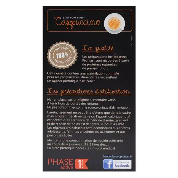 Protifast Bebida Cappuccino Rica em Proteínas - 7 sachês