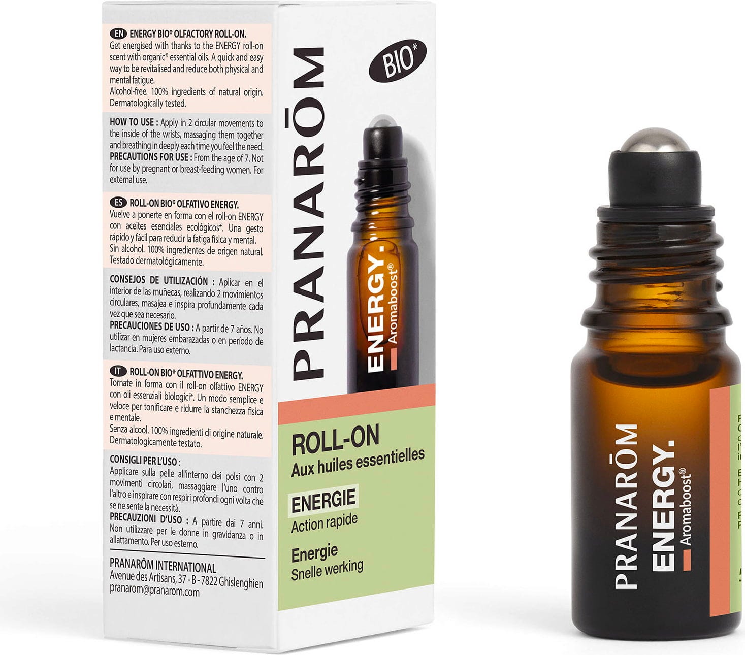 Pranarôm  Bio Aromaboost Energy Roll-On, 5 ml