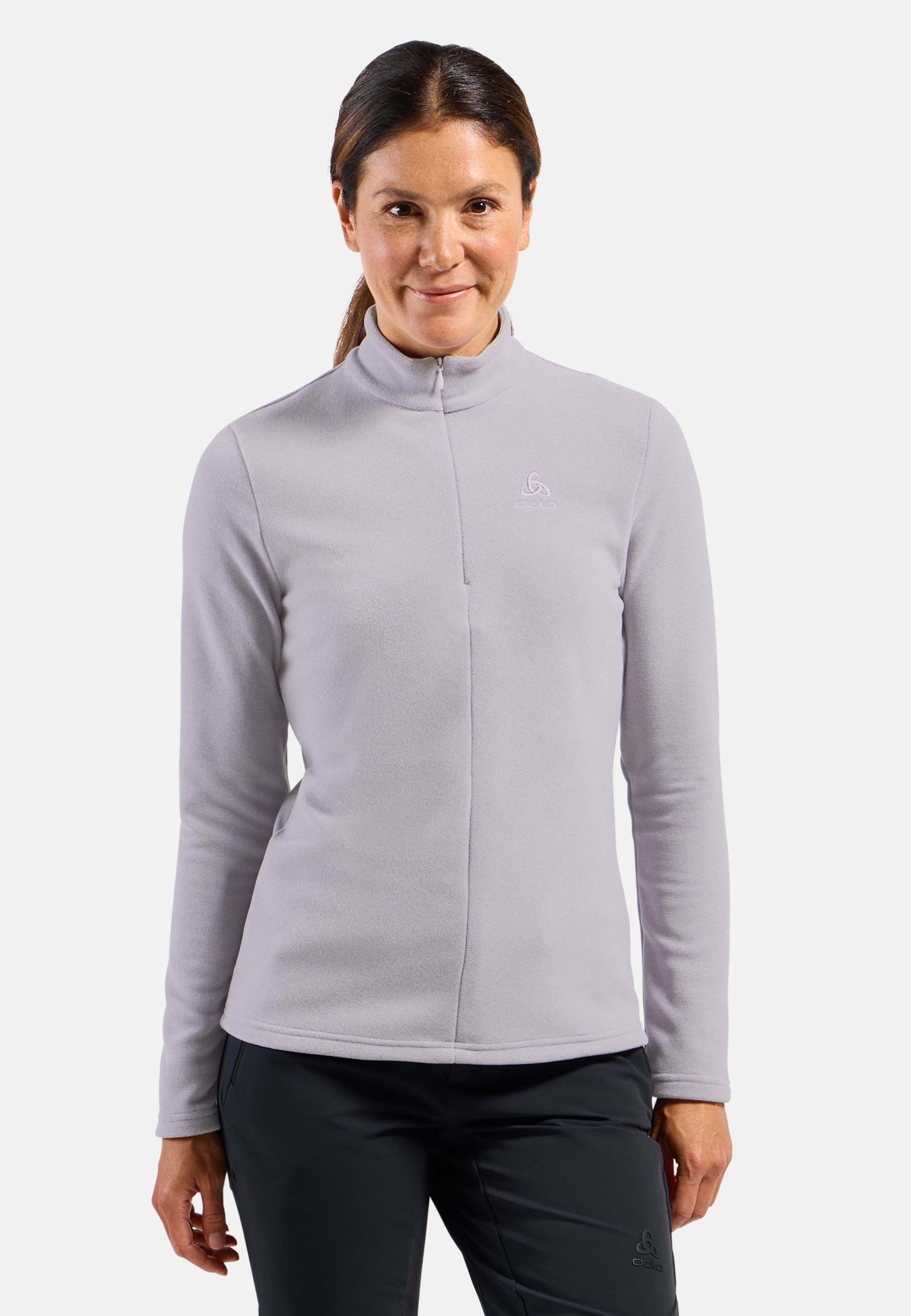 Damen Roy Mid Layer mit Halbreissverschluss in misty lilac - gray ridge