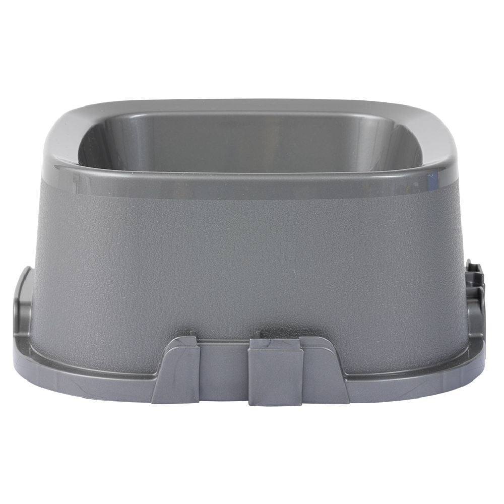 Gamelle carrée grise 3,2 L - plastique 29x29xH12cm