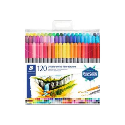 STAEDTLER Design Journey - 120 Feutres double pointe - couleurs assorties