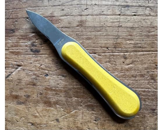 1 Lancette LE BEC - manche en coquille d'Huîtres - couleur : Jaune -Florinox - Thiers Couteau Huître par Florinox